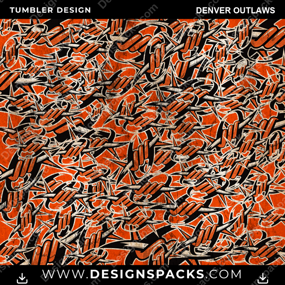 Lacrosse Logo BG Denver Outlaws Tumbler Digital Wrap Design