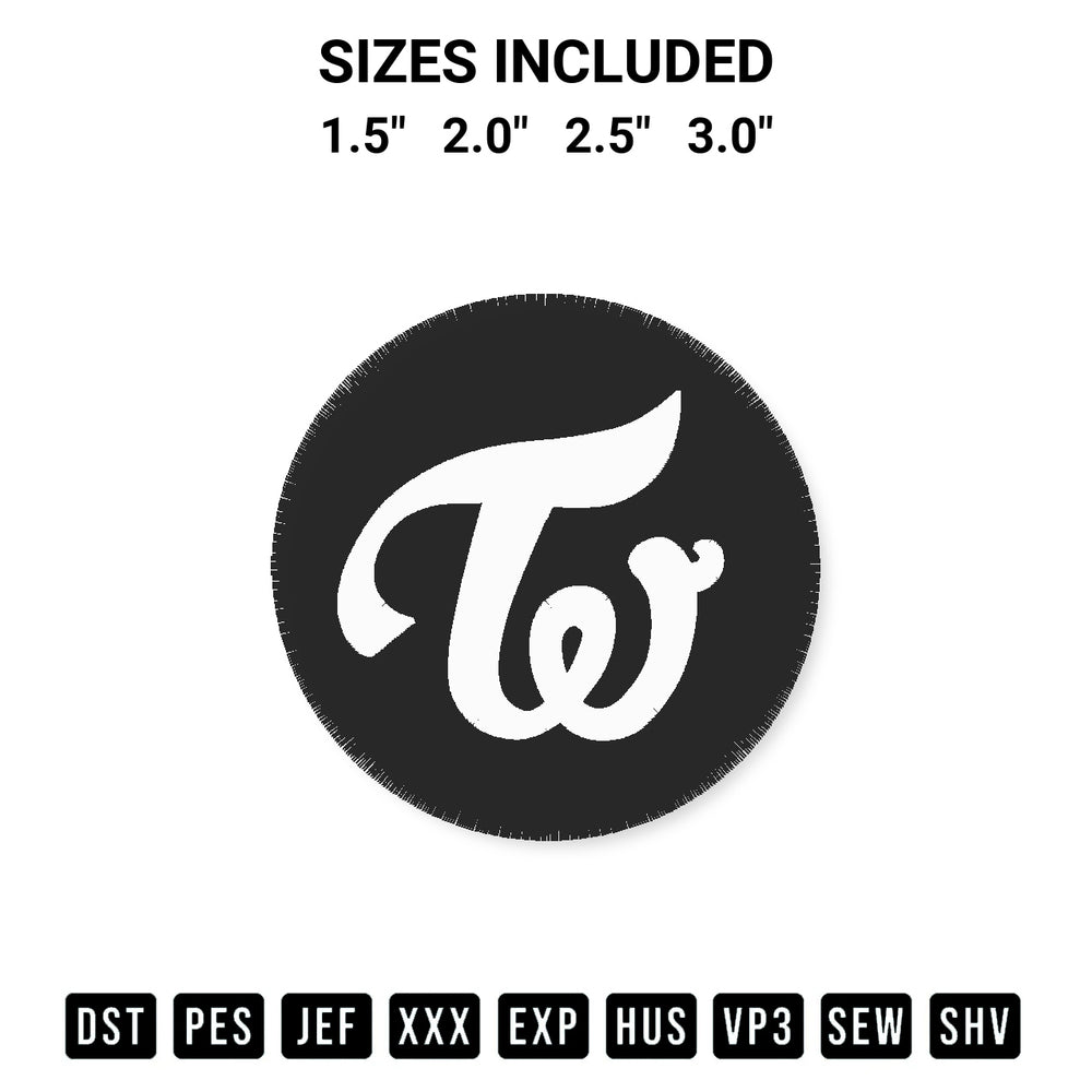 Transform your fabrics with the Twice Circle Logo 3D Full Embroidery Design embroidery design. Instant access to premium digitized patterns at Designspacks.com. Available sizes: 1.5", 2.0", 2.5", 3.0".