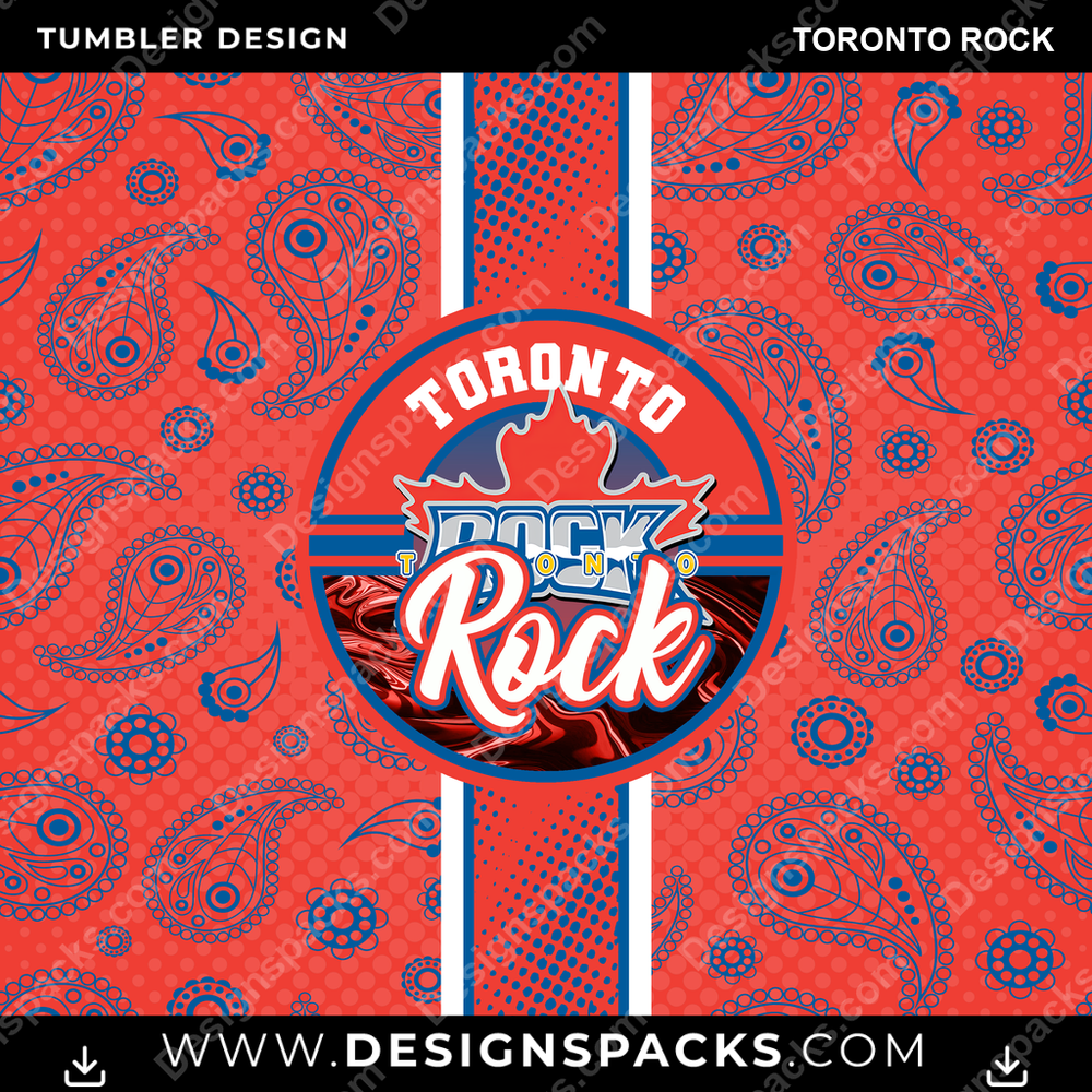 Lacrosse Handkerchief Toronto Rock Tumbler Digital Wrap Design