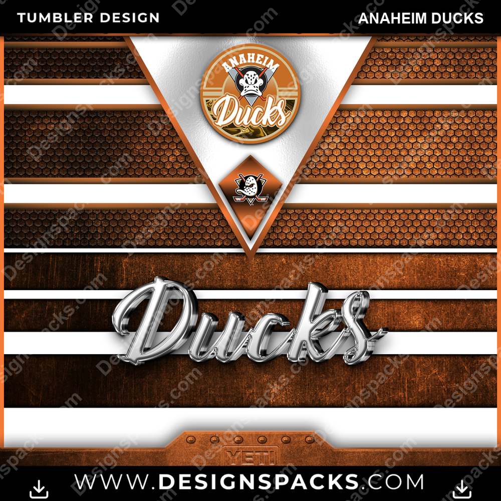 Ice Hockey YETI Anaheim Ducks Tumbler Digital Wrap Design