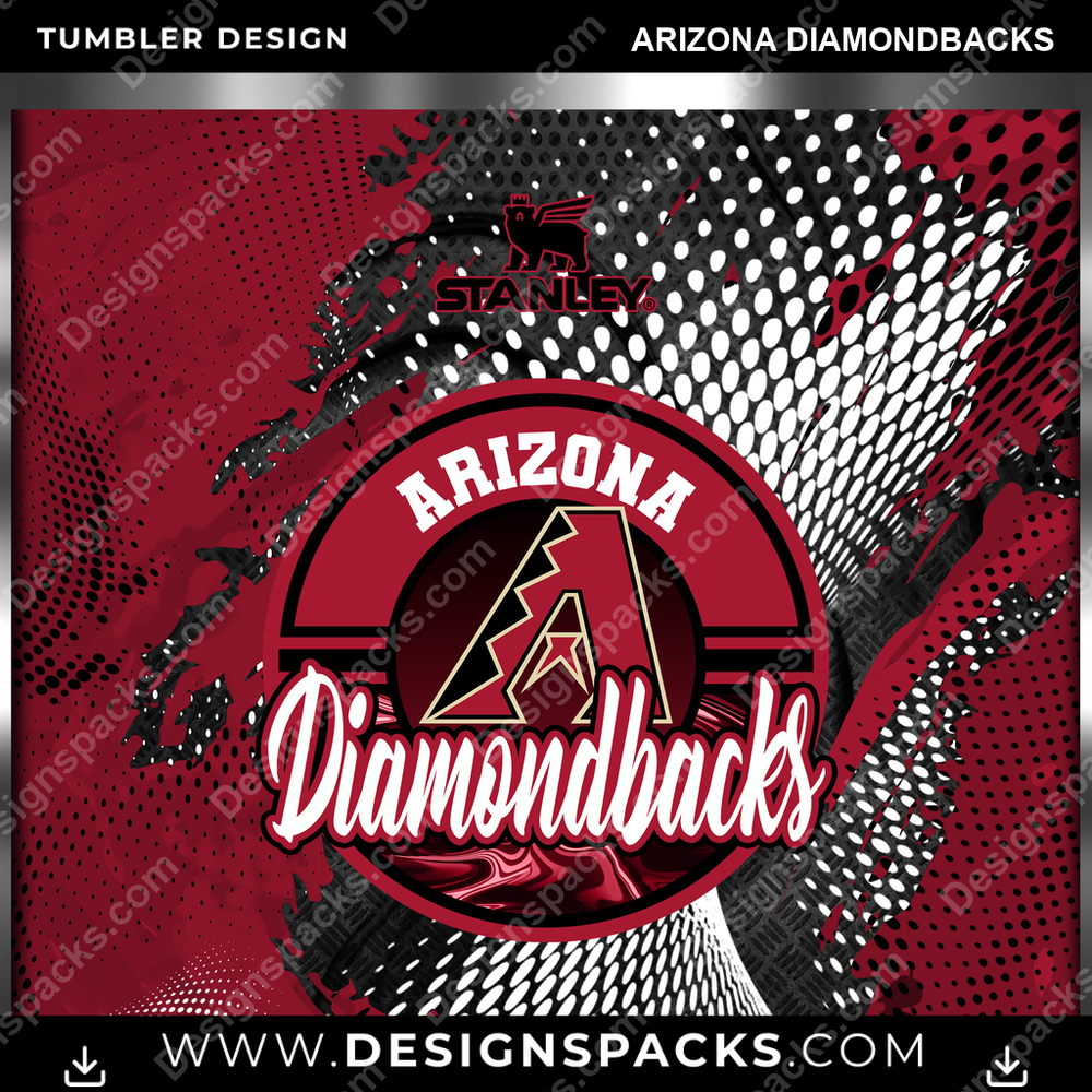 Baseball Stanley Arizona Diamondbacks Tumbler Digital Wrap Design