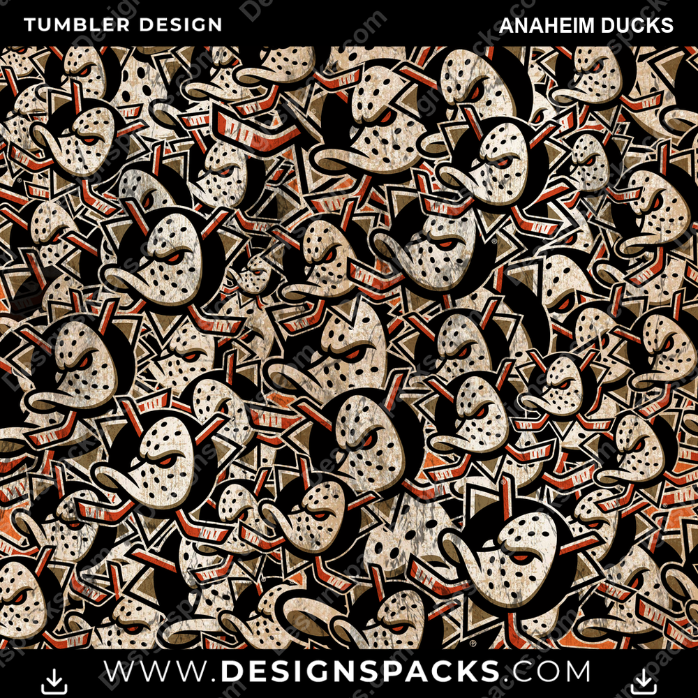 Hockey Logo BG Anaheim Ducks Tumbler Digital Wrap Design