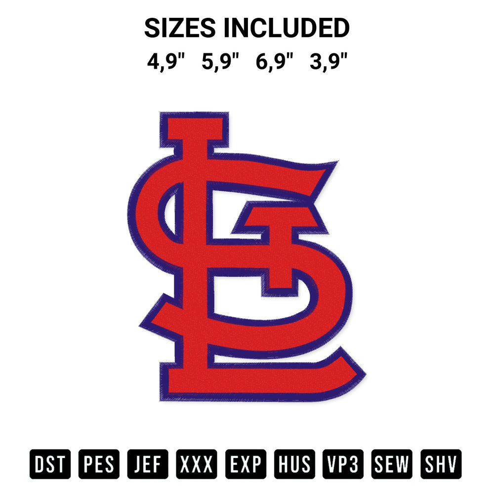 Discover the perfect addition to your crafting collection: St. Louis Cardinals Logo Embroidery Design embroidery file. Instantly available at Designspacks.com. Available sizes: 4,9", 5,9", 6,9", 3,9".