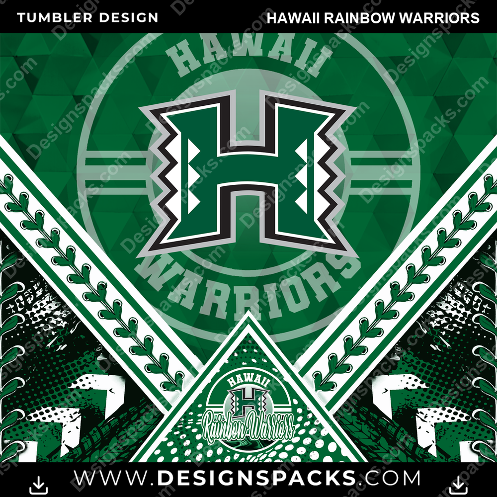 College Sport Diamond Hawaii Rainbow Warriors NCAA College Sport Tumbler Digital Wrap Design Download