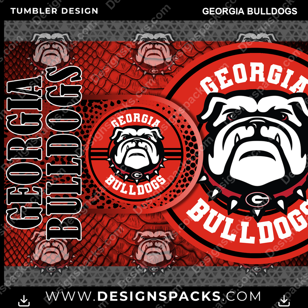 College Sport Hyper Georgia Bulldogs NCAA College Sport Tumbler Digital Wrap Design Download