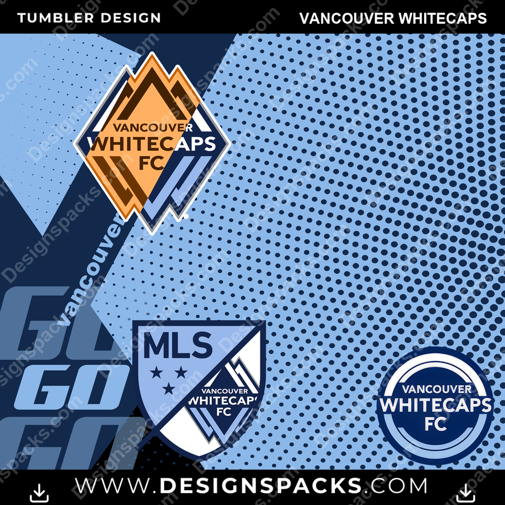 US Soccer GO Vancouver Whitecaps Tumbler Digital Wrap Design