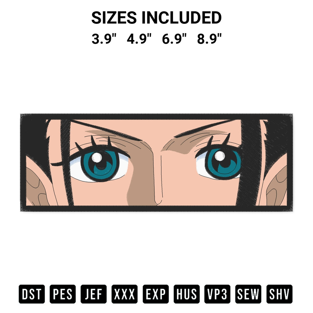 Download the Nico Robin One Piece Embroidery Design machine embroidery design exclusively at Designspacks.com. Premium digitized pattern for apparel and DIY crafts. Available sizes: 3.9", 4.9", 6.9", 8.9".