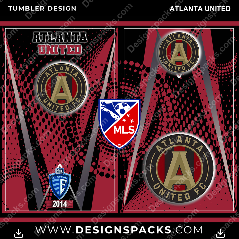 US Soccer Team Logo Atlanta United Tumbler Digital Wrap Design Download