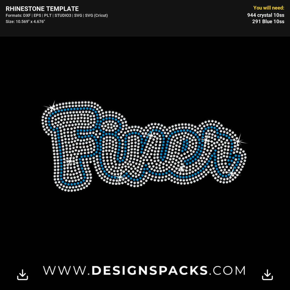 Finer Rhinestone Digital Template