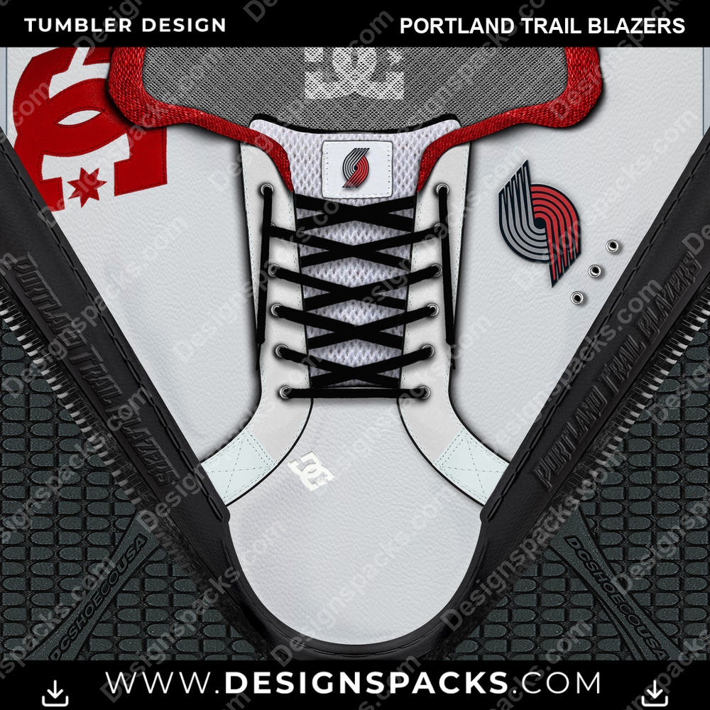 Basketball DC Sneaker Portland Trail Blazers Tumbler Digital Wrap Design