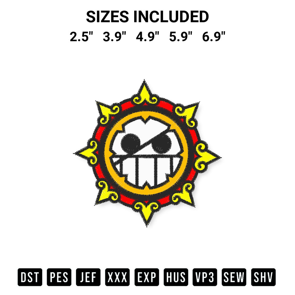 Elevate your next project with our Joker Jolly Roger Embroidery Design embroidery file. Shop high-quality digital patterns instantly at Designspacks.com. Available sizes: 2.5", 3.9", 4.9", 5.9", 6.9".