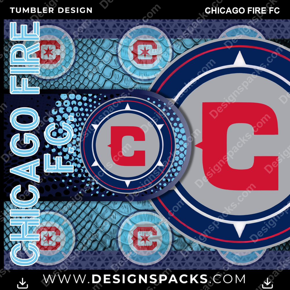 Soccer Hyper Chicago Fire FC Tumbler Digital Wrap Design