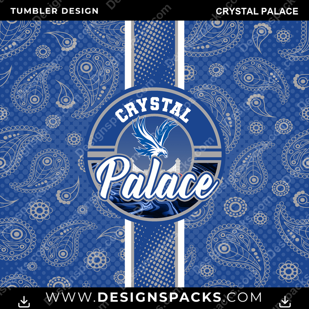Soccer UK Handkerchief Crystal Palace Tumbler Digital Wrap Design