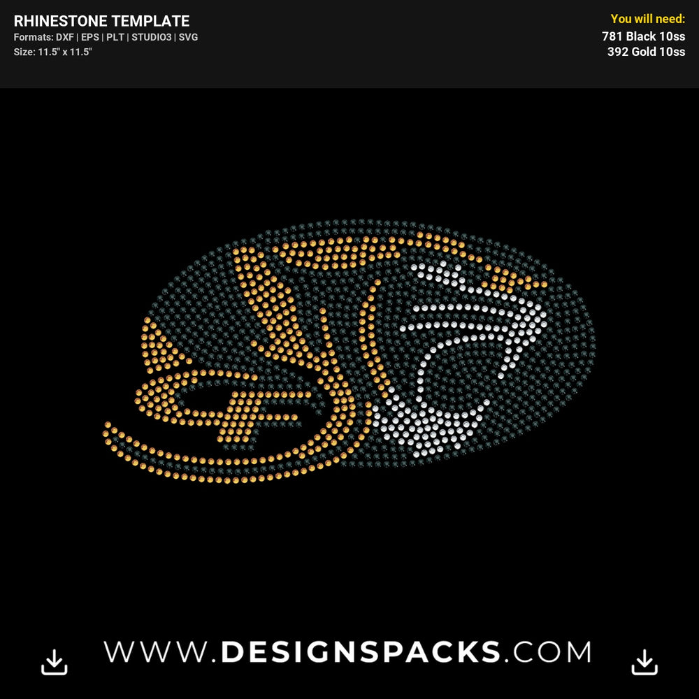 Cuyahoga Falls High School Rhinestone Digital Template