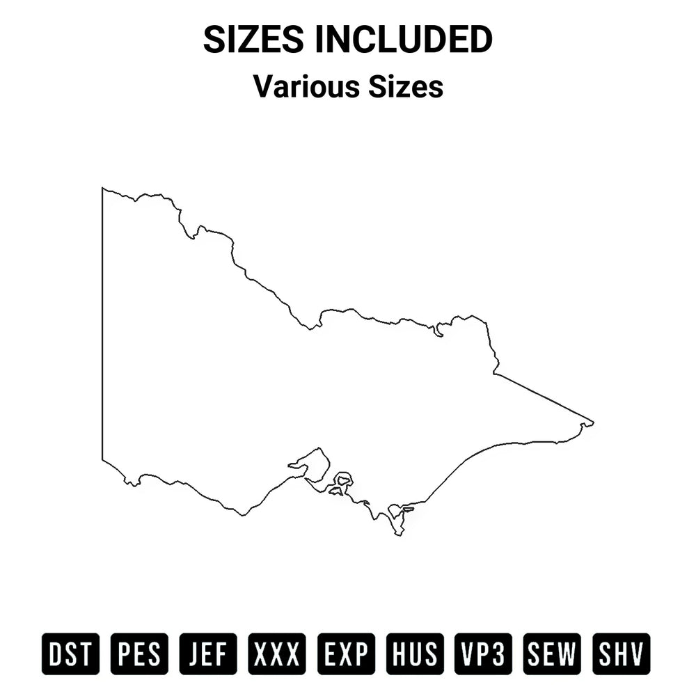 Stitch like a pro with the Outline Map Victoria Embroidery Design embroidery pattern from Designspacks.com. High-quality digital machine embroidery file. Available sizes: Various Sizes.