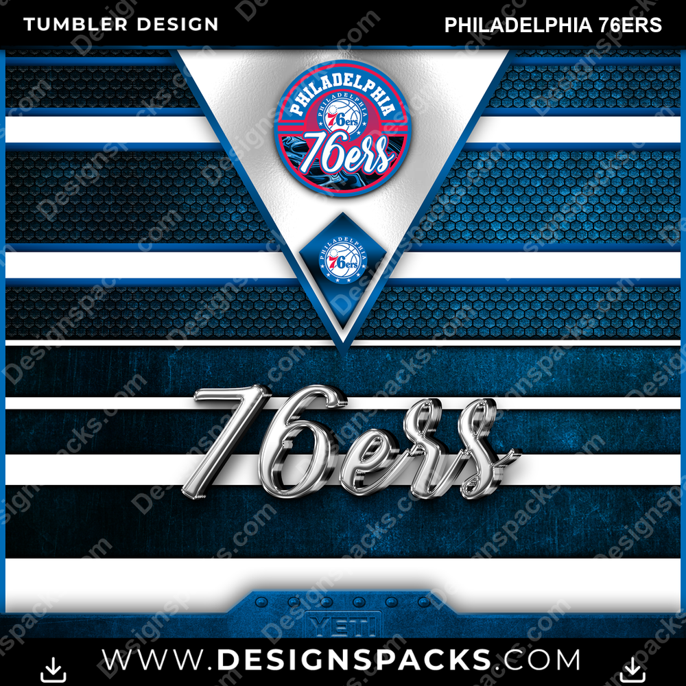 Basketball YETI Philadelphia 76ers NBA Basketball Tumbler Digital Wrap Design Download