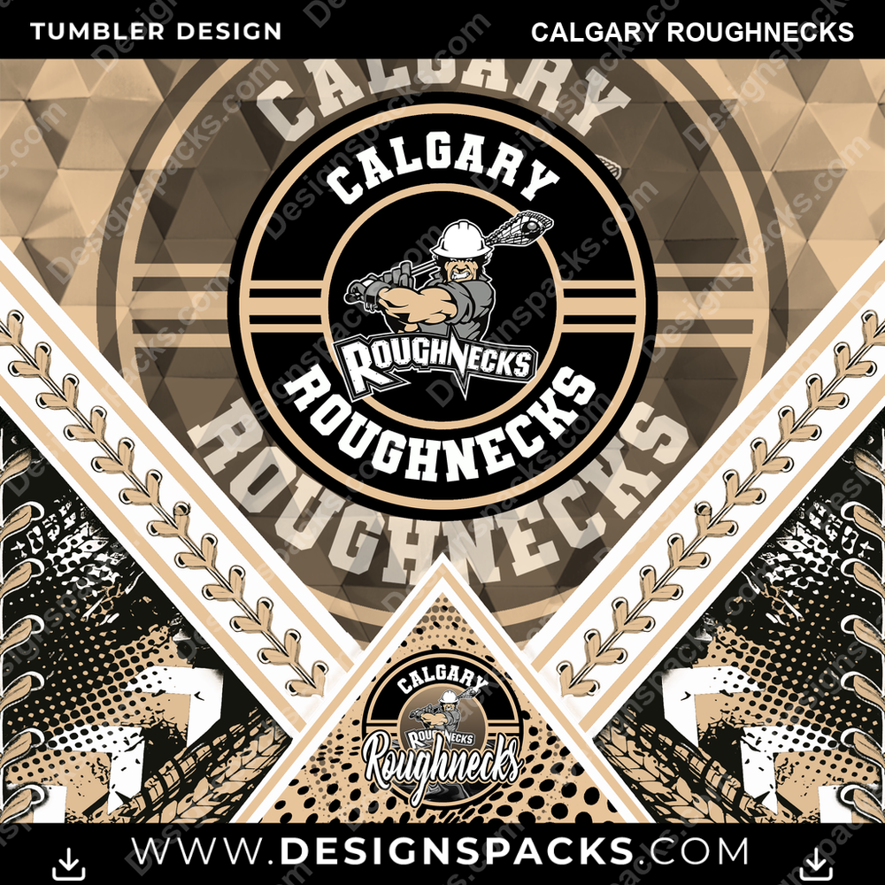 Lacrosse Diamond Calgary Roughnecks Tumbler Digital Wrap Design
