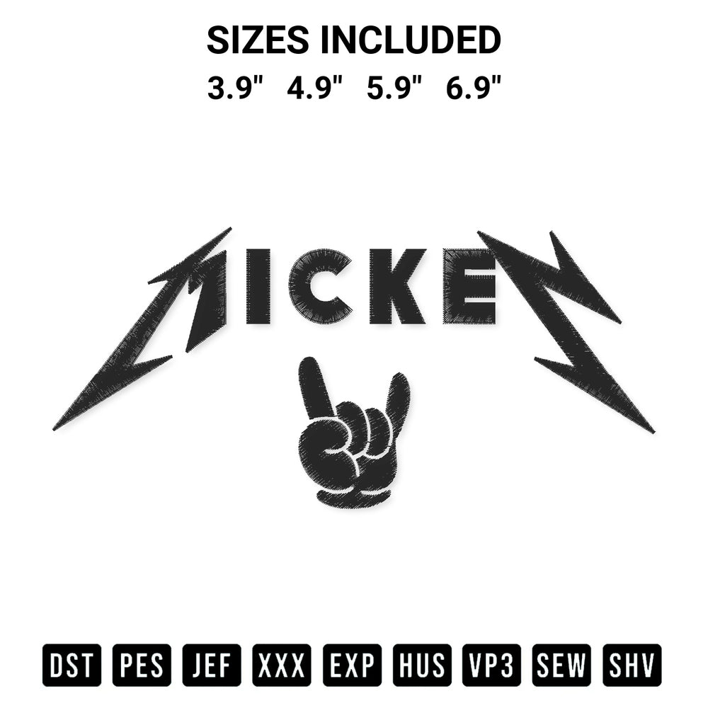 Download the Rock And Roll Mickey Embroidery Design machine embroidery design exclusively at Designspacks.com. Premium digitized pattern for apparel and DIY crafts. Available sizes: 3.9", 4.9", 5.9", 6.9".