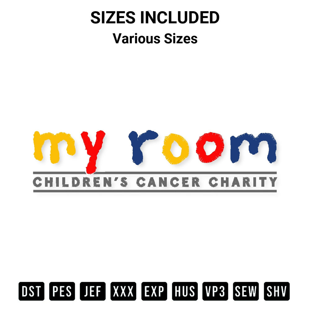 Get the My Room Pocket Logo Embroidery Design embroidery design for your custom crafts! Premium digitized files available for instant download at Designspacks.com. Available sizes: Various Sizes.