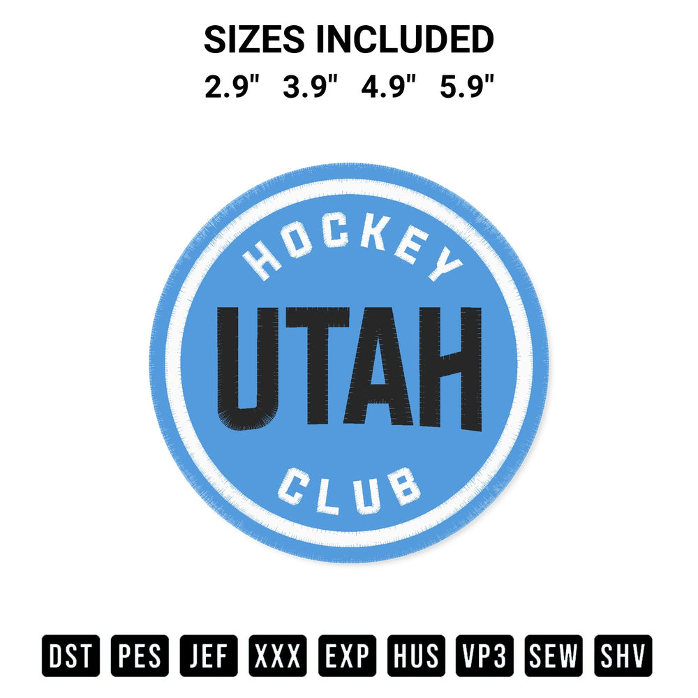 Create amazing crafts with the Utah Hockey Club Embroidery Design embroidery file. High-quality digital download from Designspacks.com, perfect for beginners and pros. Available sizes: 2.9", 3.9", 4.9", 5.9".