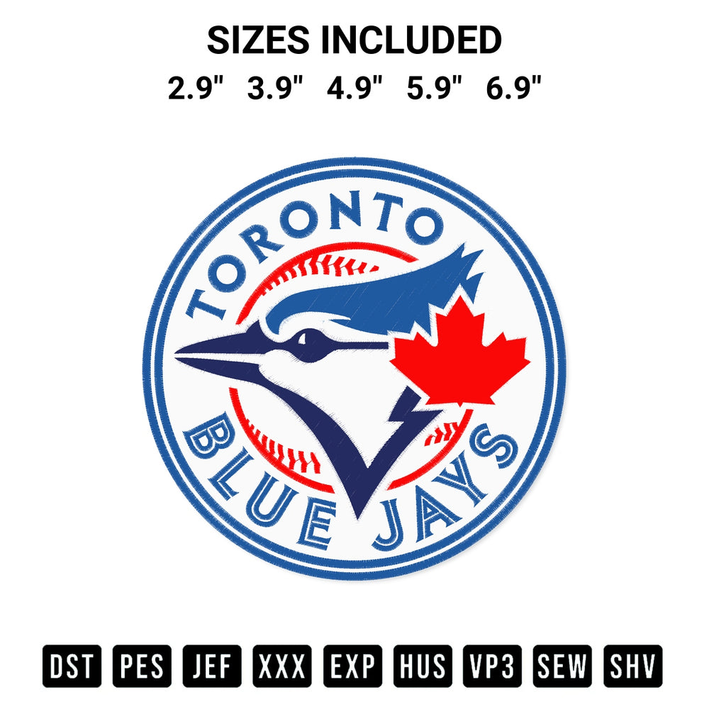 Elevate your next project with our Toronto Blue Jays Mlb Embroidery Design embroidery file. Shop high-quality digital patterns instantly at Designspacks.com. Available sizes: 2.9", 3.9", 4.9", 5.9", 6.9".