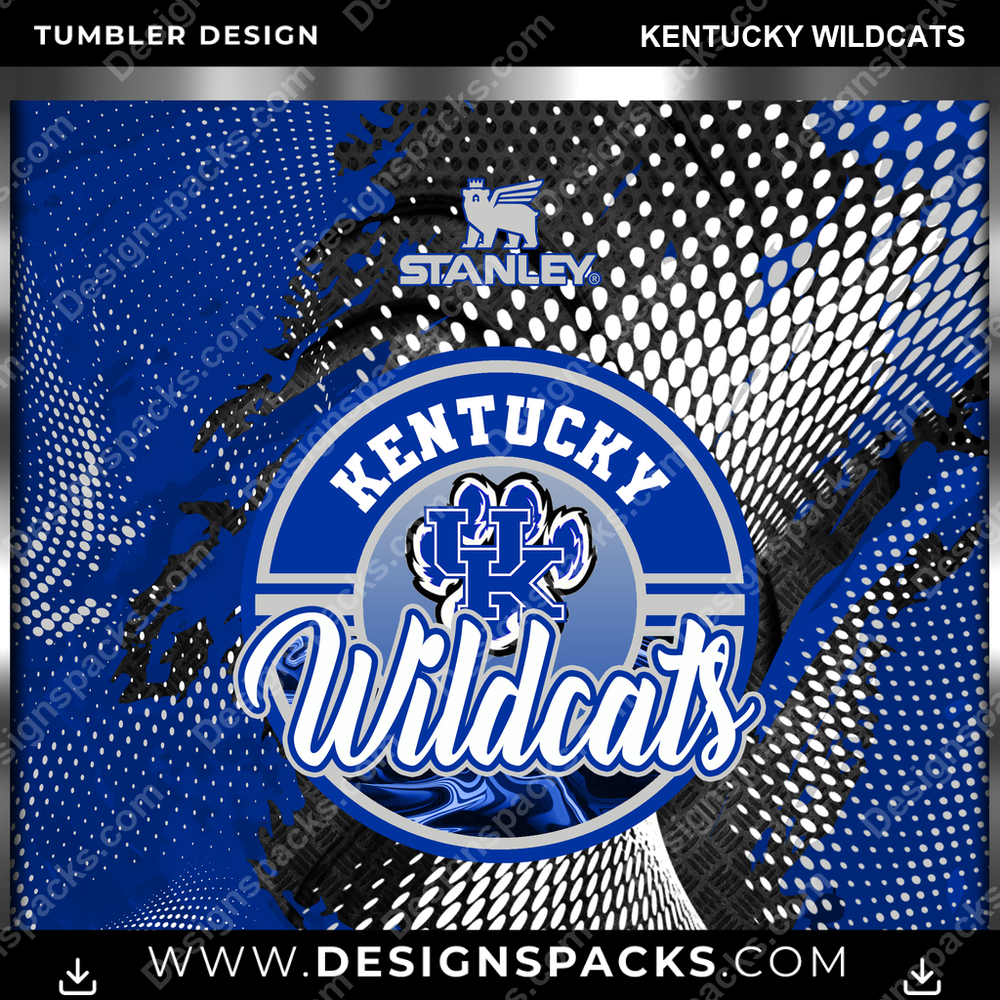 College Sport Stanley Kentucky Wildcats NCAA College Sport Tumbler Digital Wrap Design Download
