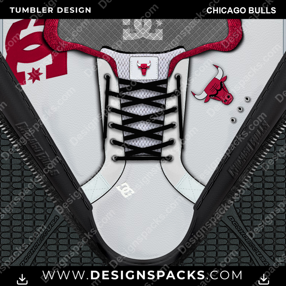 Basketball DC Sneaker Chicago Bulls Tumbler Digital Wrap Design