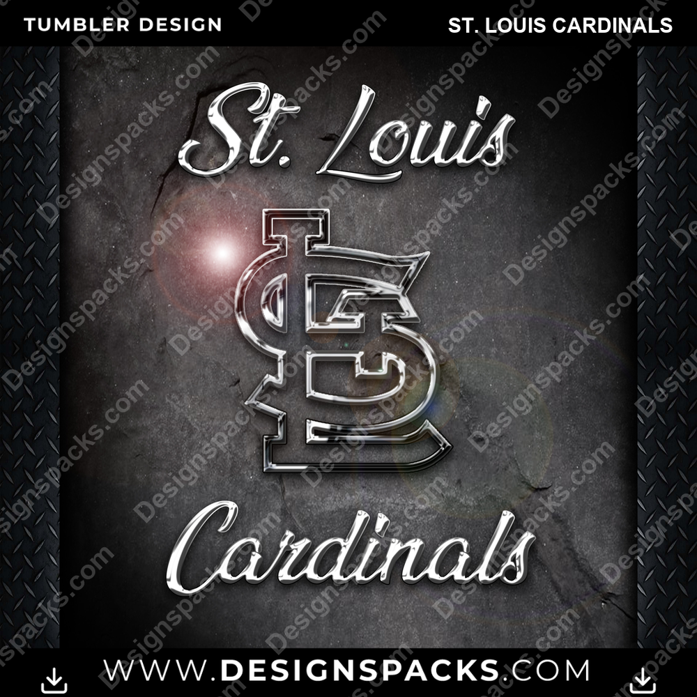 Baseball Chrome St. Louis Cardinals Becher Digitales Wrap Design