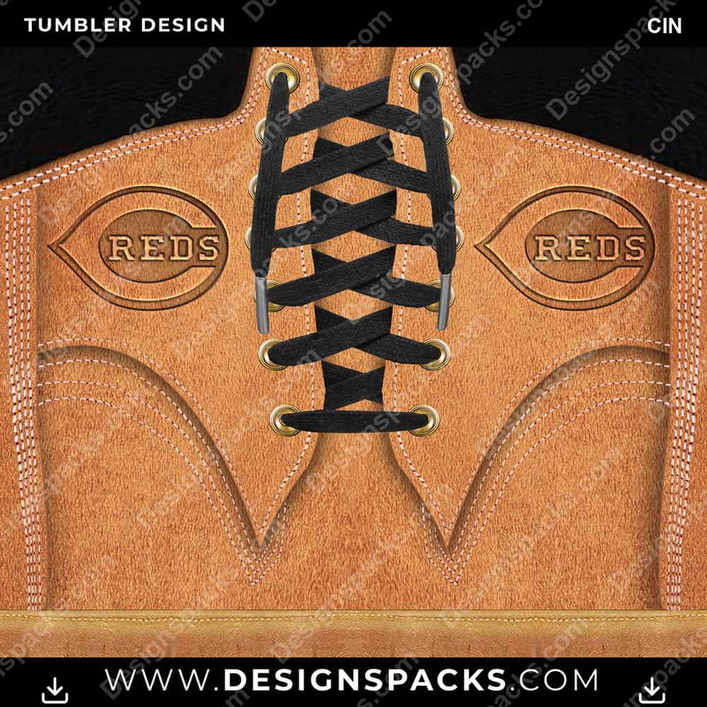Baseballstiefel CIN Tumbler Digitaler Hüllendesign