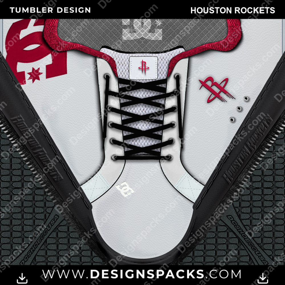 Basketball DC Sneaker Houston Rockets Tumbler Digital Wrap Design