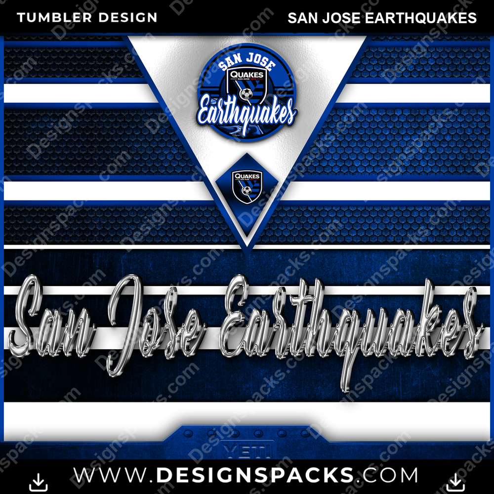 US Soccer YETI San Jose Earthquakes Tumbler Digital Wrap Design