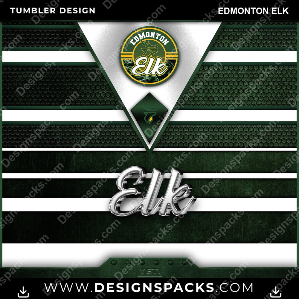 Canada Football YETI Edmonton Elk Tumbler Digital Wrap Design
