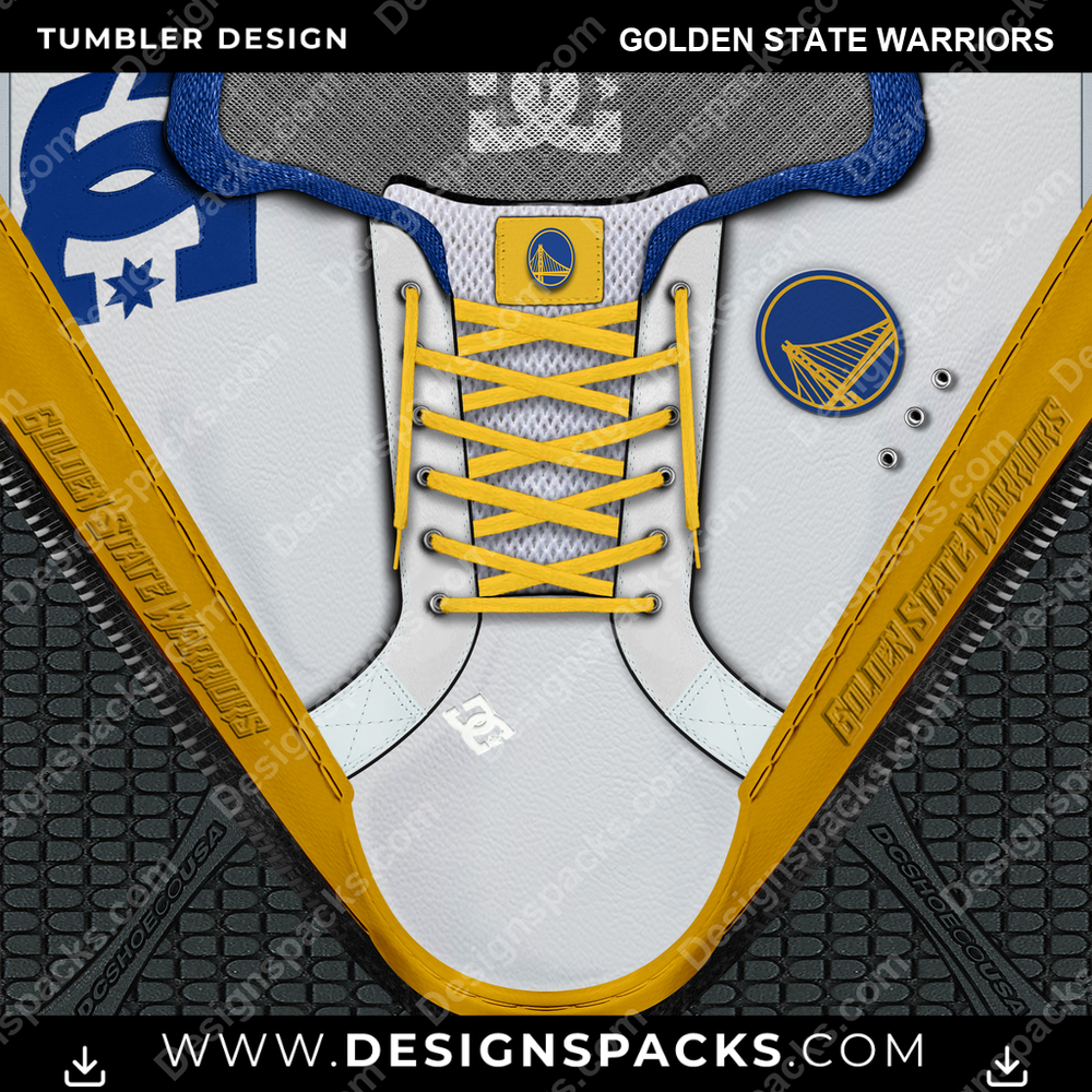 Basketball DC Sneaker Golden State Warriors Tumbler Digital Wrap Design