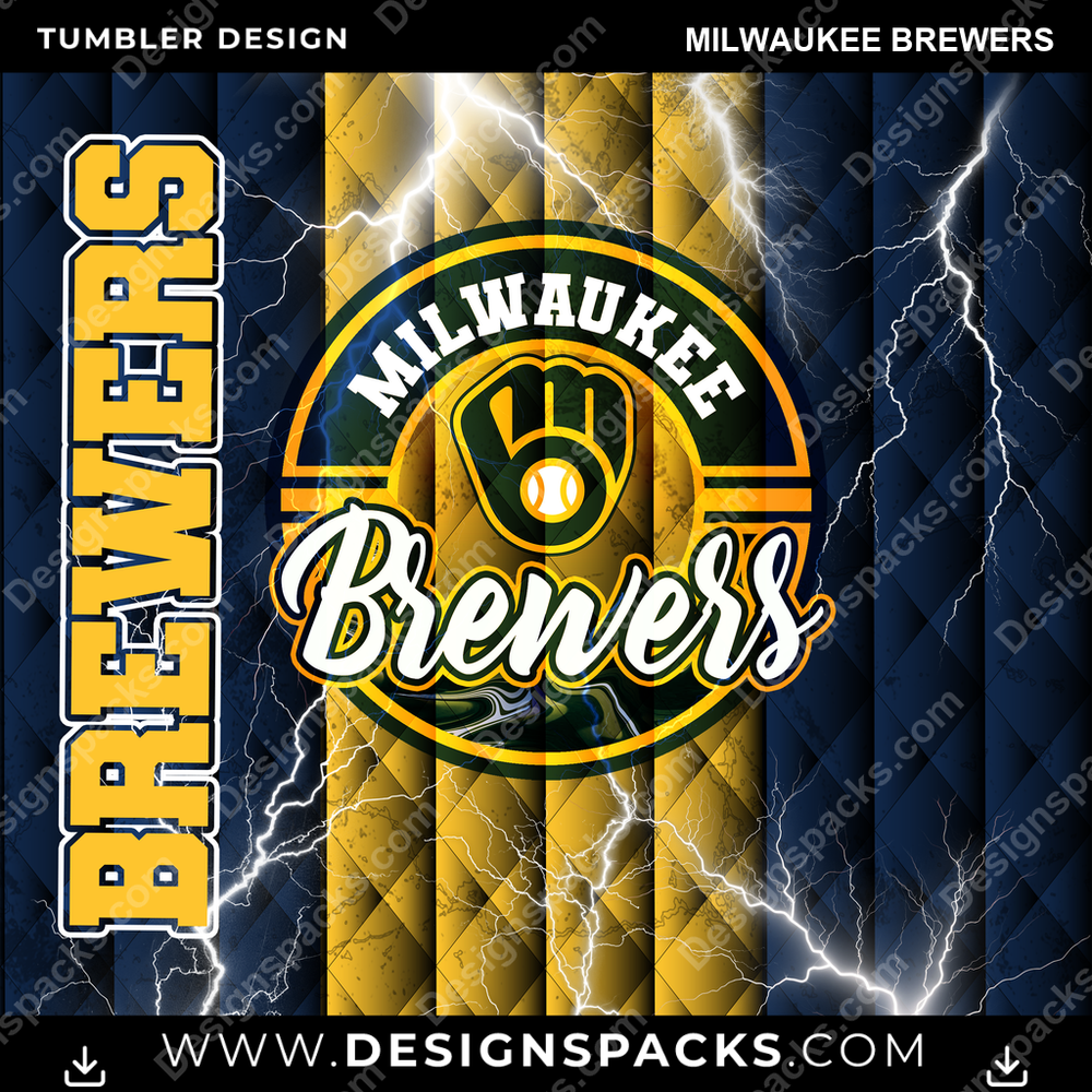Baseball Diamond Milwaukee Brewers Becher Digitale Hülle Design