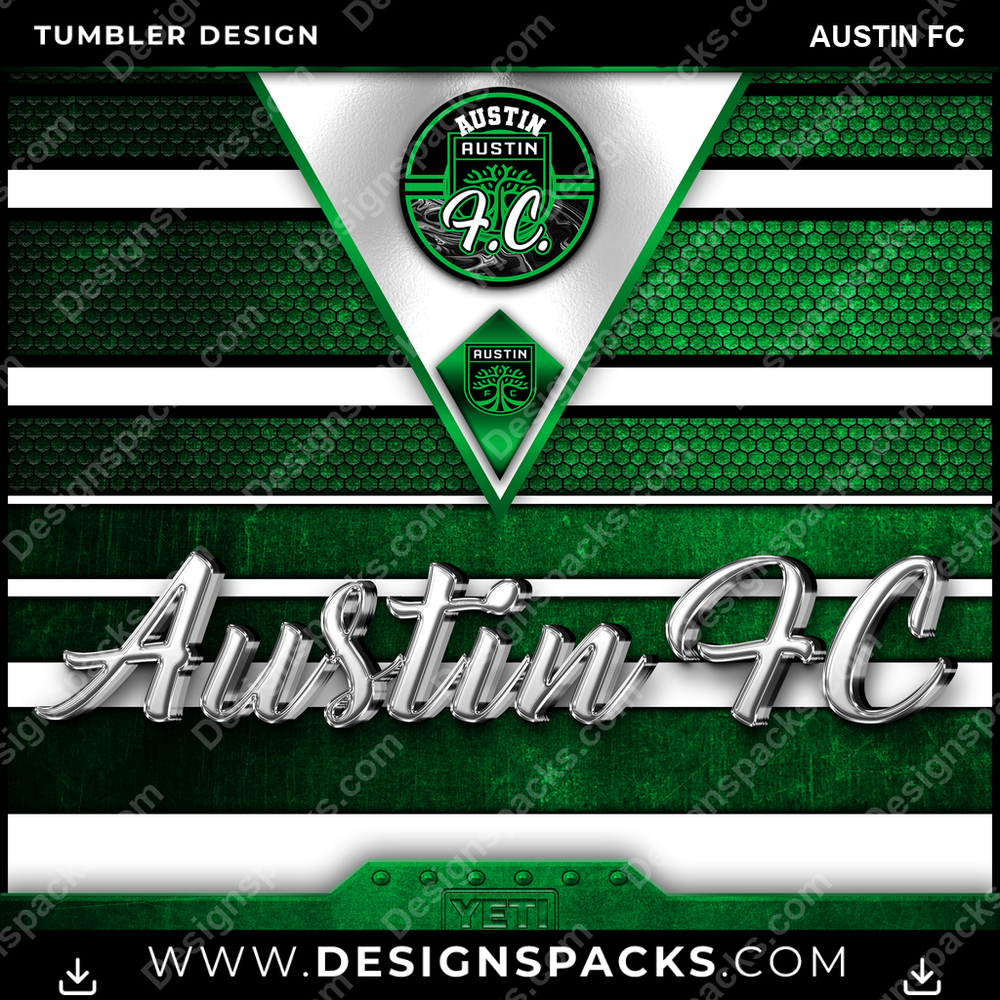 US Soccer YETI Austin FC Tumbler Digital Wrap Design Download