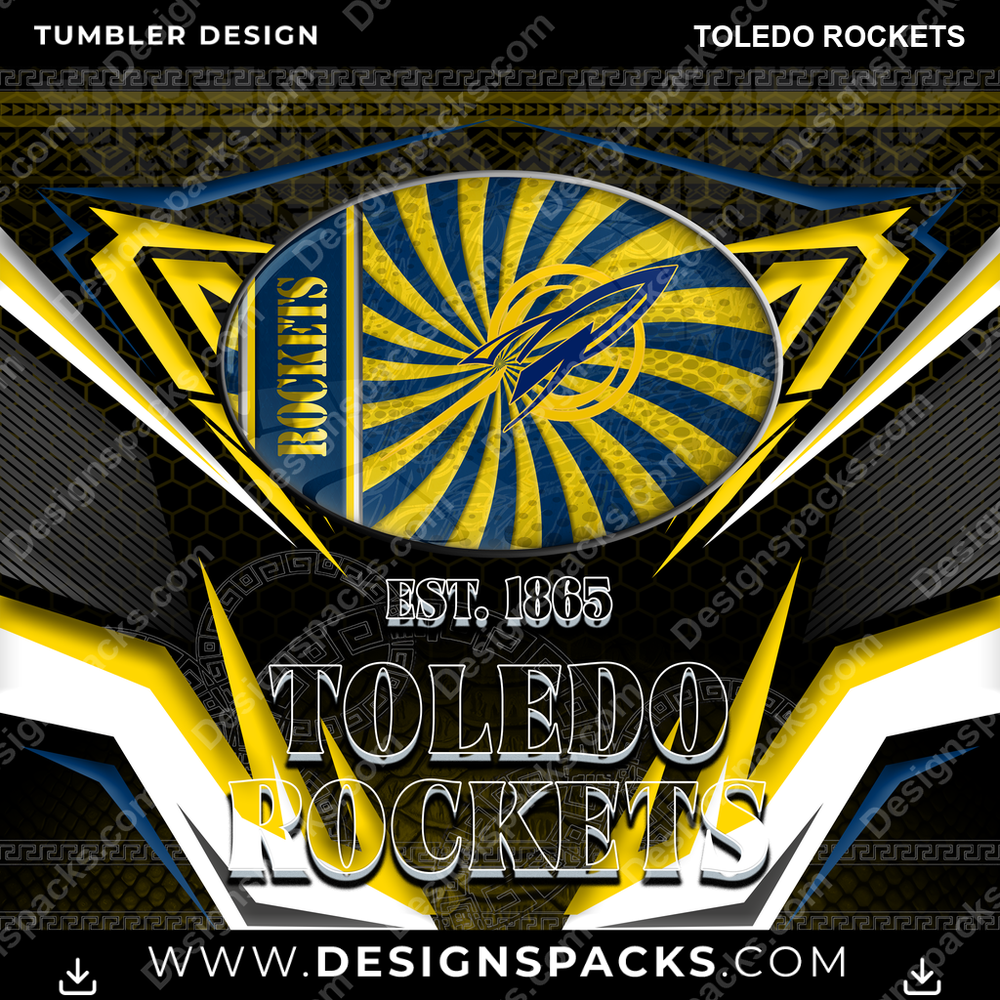 College Sport Tribal Toledo Rockets NCAA College Sport Tumbler Digital Wrap Design Download