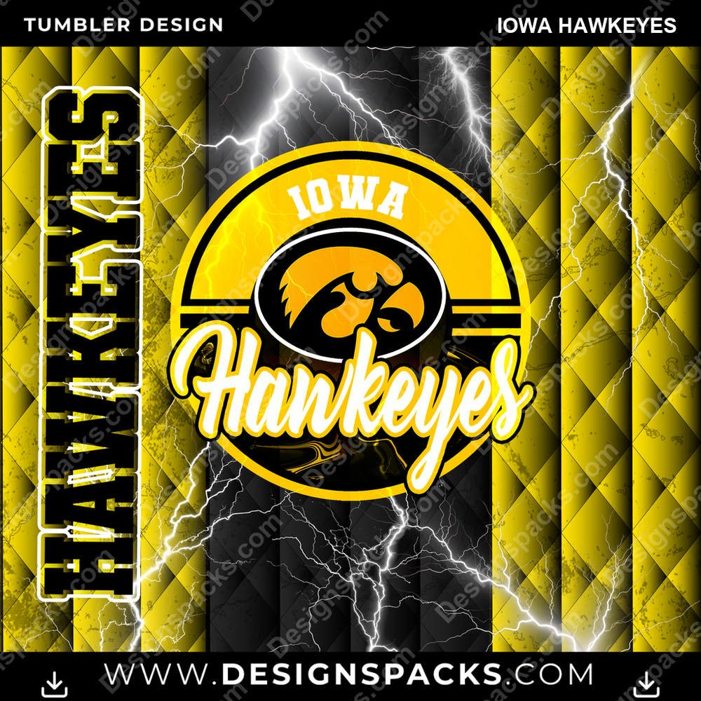 College Sport Diamond Iowa Hawkeyes NCAA College Sport Tumbler Digital Wrap Design Download