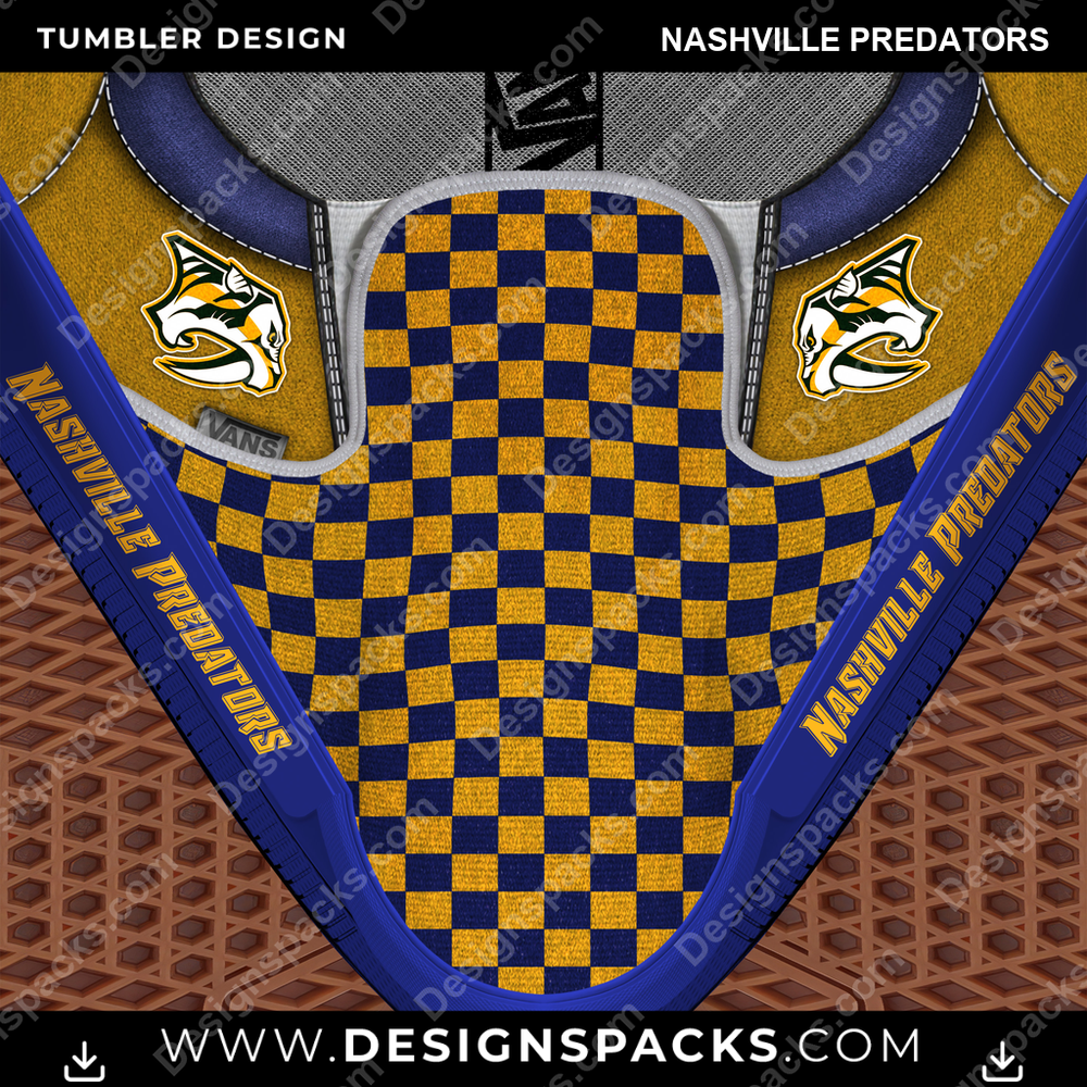 Ice Hockey Vans Classic Nashville Predators Tumbler Digital Wrap Design