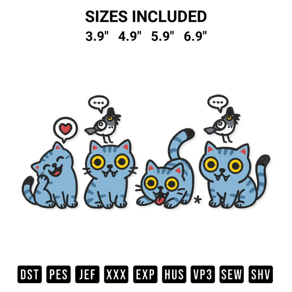 Discover the perfect addition to your crafting collection: Kpop Demon Blue Derpy Tiger And Bird Embroidery Design embroidery file. Instantly available at Designspacks.com. Available sizes: 3.9", 4.9", 5.9", 6.9".