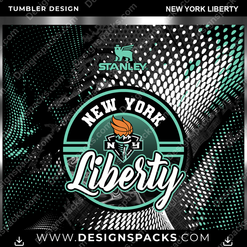 Basketball Stanley New York Liberty NBA Basketball Tumbler Digital Wrap Design Download