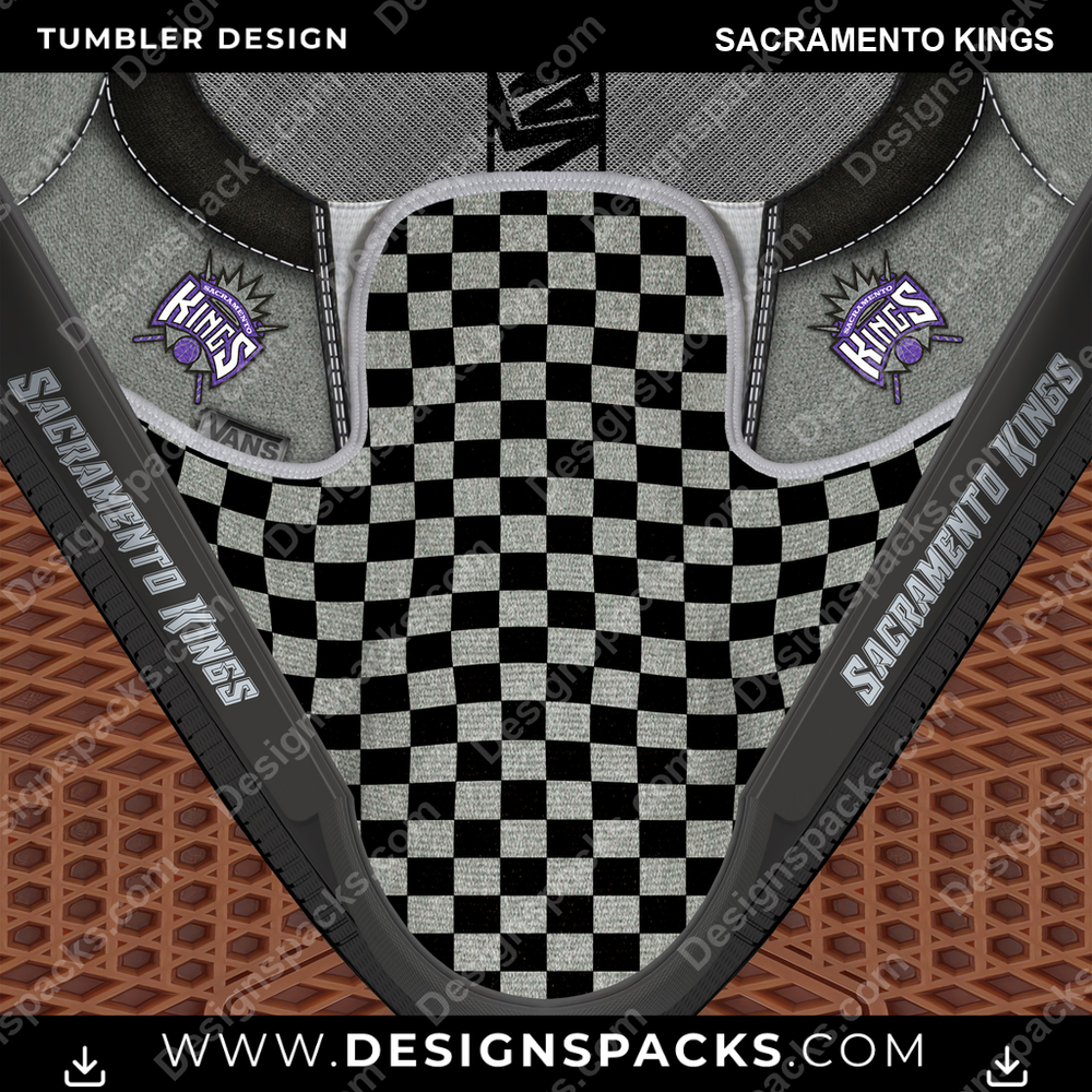 Basketball Vans Classic Sacramento Kings NBA Basketball Tumbler Digital Wrap Design Download