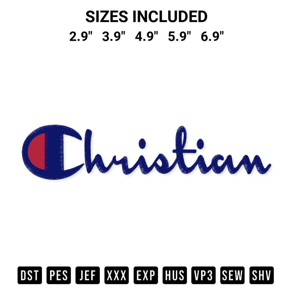 Looking for the perfect pattern? Download the Christian Champion Embroidery Design embroidery design today at Designspacks.com. Crisp, clean stitching guaranteed. Available sizes: 2.9", 3.9", 4.9", 5.9", 6.9".