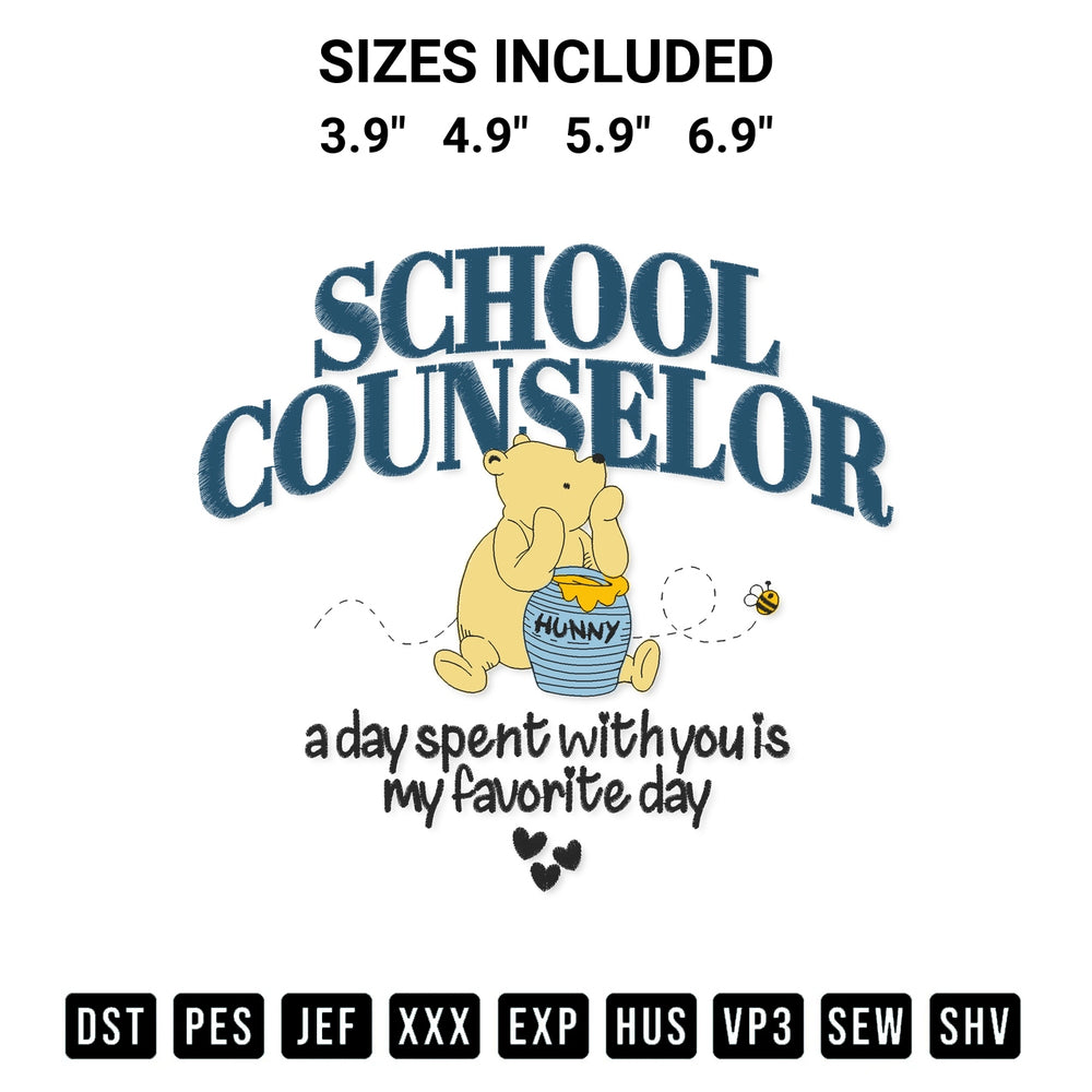 Discover the perfect addition to your crafting collection: School Counselor Nurse Embroidery Design embroidery file. Instantly available at Designspacks.com. Available sizes: 3.9", 4.9", 5.9", 6.9".