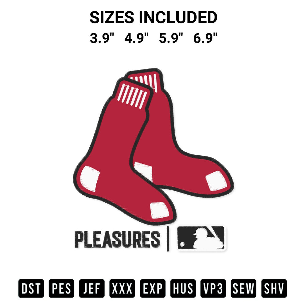 Looking for the perfect pattern? Download the Boston Red Sox Logo Pleasures Mascot 2023 Embroidery Design embroidery design today at Designspacks.com. Crisp, clean stitching guaranteed. Available sizes: 3.9", 4.9", 5.9", 6.9".