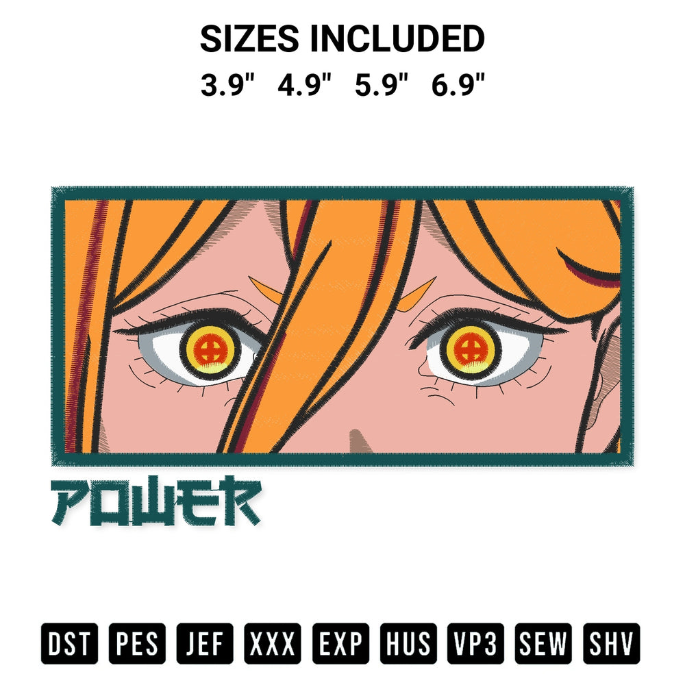 Get the Power Chainsaw Man Embroidery Design embroidery design for your custom crafts! Premium digitized files available for instant download at Designspacks.com. Available sizes: 3.9", 4.9", 5.9", 6.9".