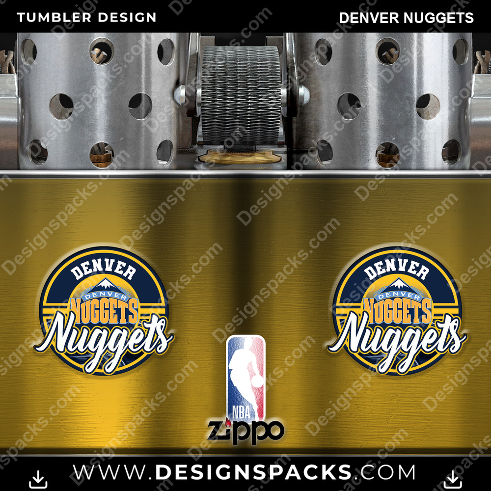 Basketball Zippo Lighter Denver Nuggets Tumbler Digital Wrap Design