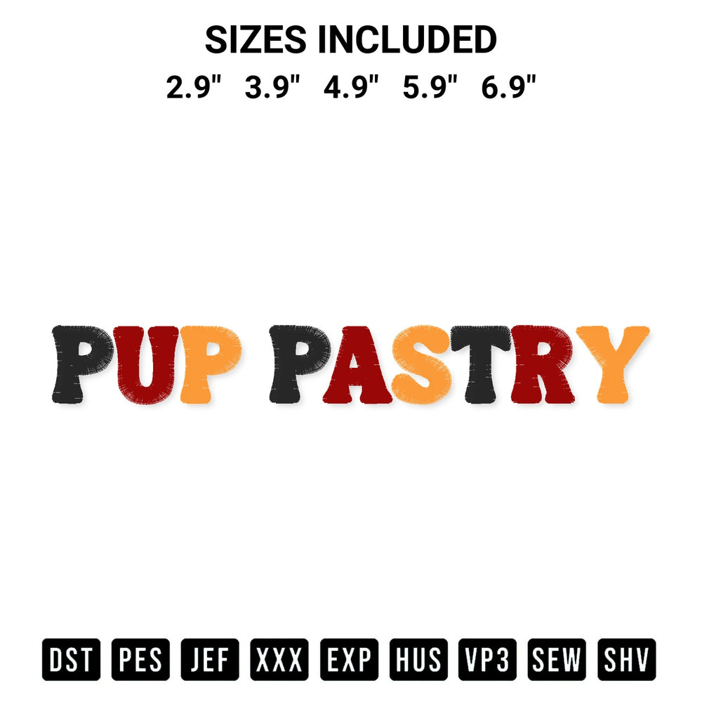 Get the Pup Pastry Embroidery Design embroidery design for your custom crafts! Premium digitized files available for instant download at Designspacks.com. Available sizes: 2.9", 3.9", 4.9", 5.9", 6.9".