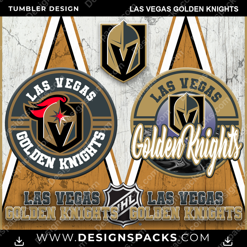 Ice Hockey Sports Las Vegas Golden Knights Tumbler Digital Wrap Design