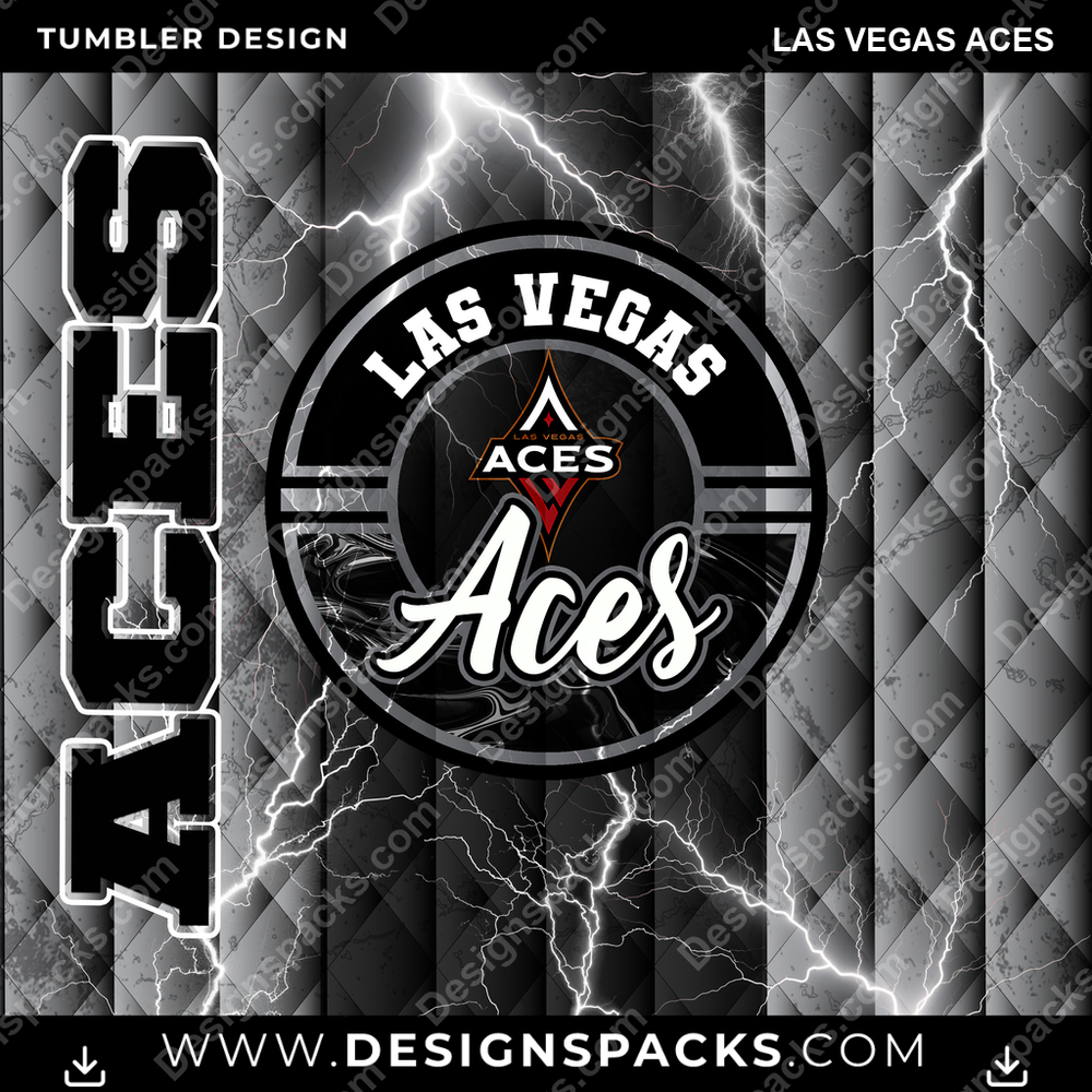 Basketball Diamond Las Vegas Aces Tumbler Digital Wrap Design