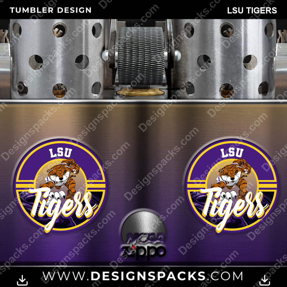 College Sport Zippo Lighter LSU Tigers NCAA College Sport Tumbler Digital Wrap Design Download